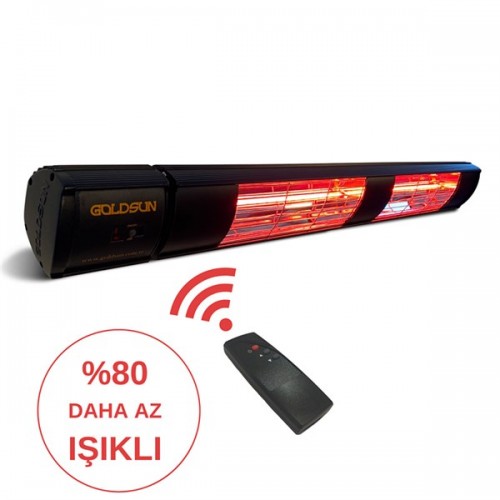 Goldsun Aqua 3000W GSA30PLG KUMANDALI AZ IŞIKLI Su Korumalı Açık Alan Elektrikli Infrared Isıtıcı Goldsun Aqua 3000W GSA30PLG KUMANDALI AZ IŞIKLI Su Korumalı Açık Alan Elektrikli Infrared Isıtıcı